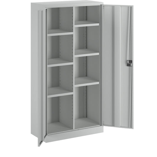Venlo locker for cleaning products, 6 shelves, light grey.