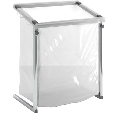 Large-capacity waste sack holder, for capacity 1000 l, stationary, made of square tubing.