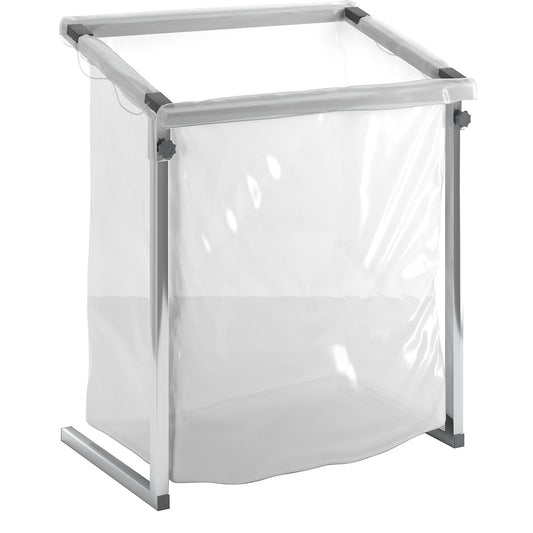 Large-capacity waste sack holder, for capacity 1000 l, stationary, made of square tubing.
