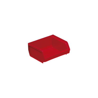 Open fronted storage bin made of polypropylene, LxWxH 96 x 105 x 45 mm, pack of 20, red.