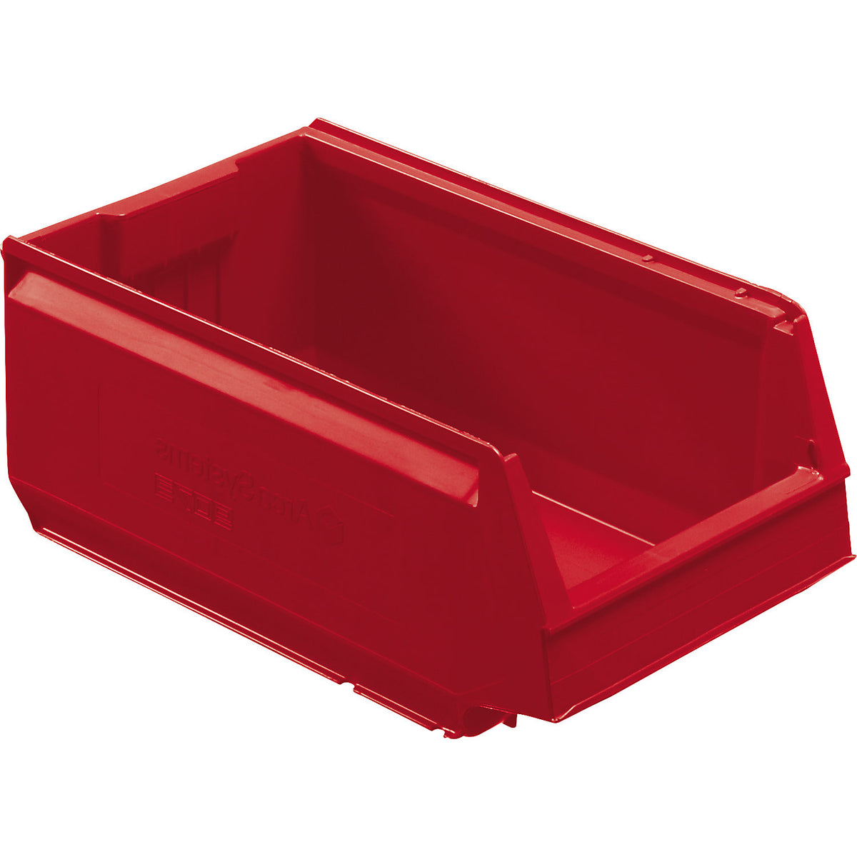 Open fronted storage bin made of polypropylene, LxWxH 350 x 206 x 150 mm, pack of 16, red.