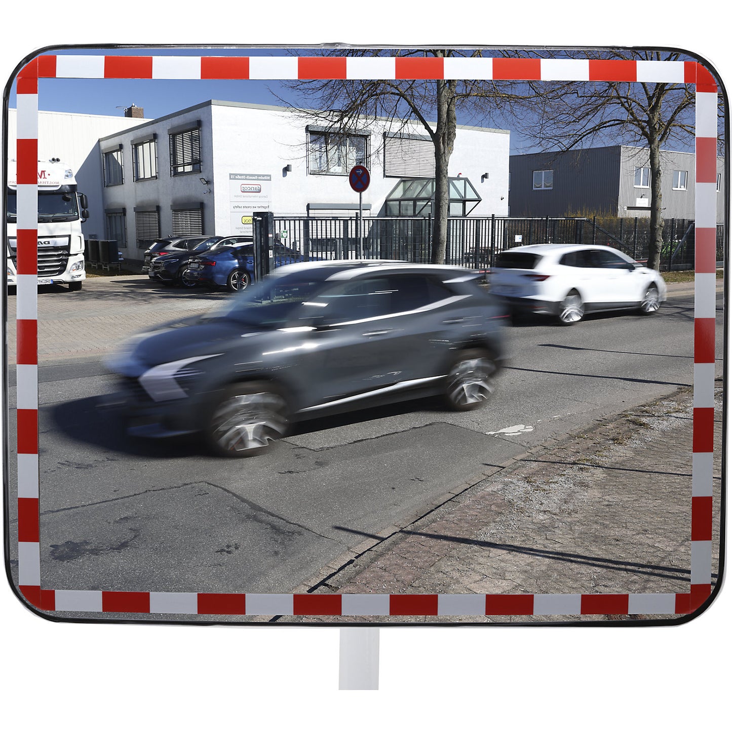 Traffic mirrors made of acrylic glass, frameless model, WxH 1000 x 800 mm.