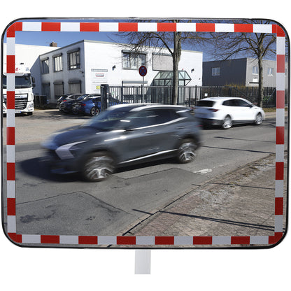 Traffic mirrors made of acrylic glass, frameless model, WxH 1000 x 800 mm.