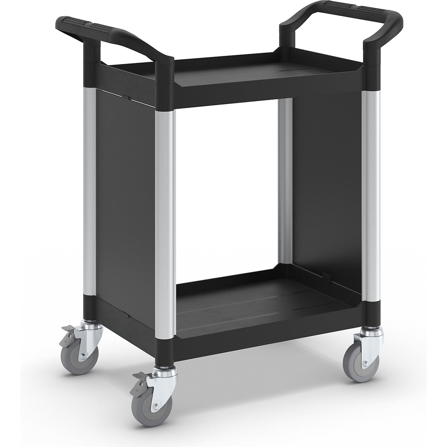 General purpose truck, with metal side panels, with 2 side panels, 2 shelves, LxWxH 850 x 480 x 950 mm.