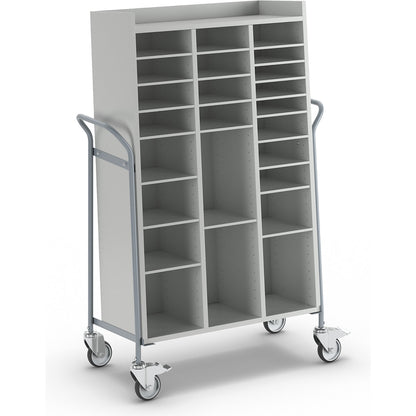 Office trolley, for mail, max. load 150 kg, LxWxH 950 x 455 x 1380 mm.
