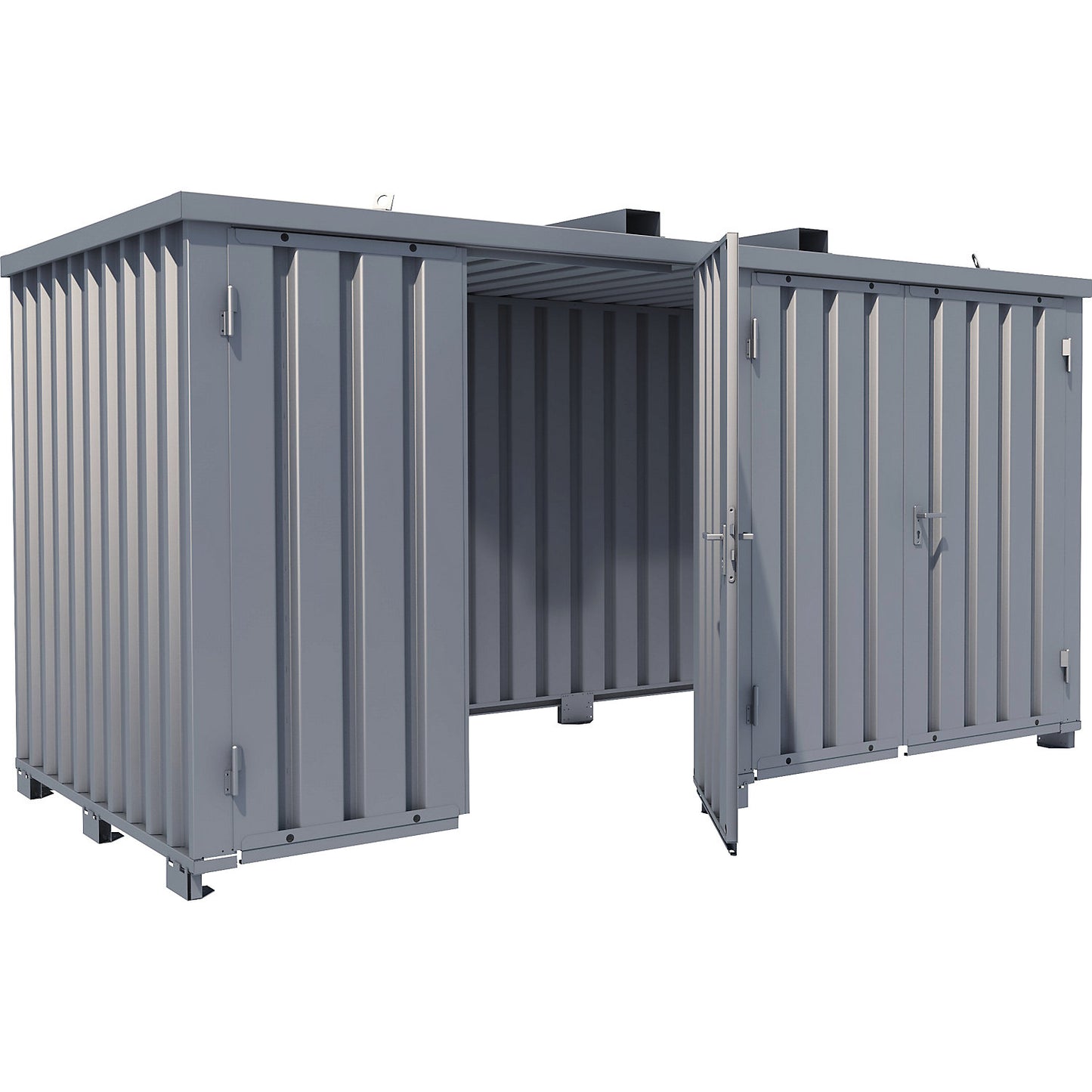 Gas cylinder container, without floor, external WxH 2100 x 4100 mm.