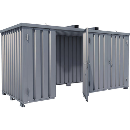 Gas cylinder container, without floor, external WxH 2100 x 4100 mm.