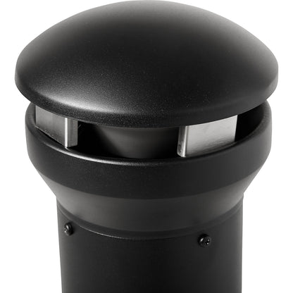 Pedestal ashtray made of zinc plated steel, capacity 15.5 l, Ø 330 mm, black.