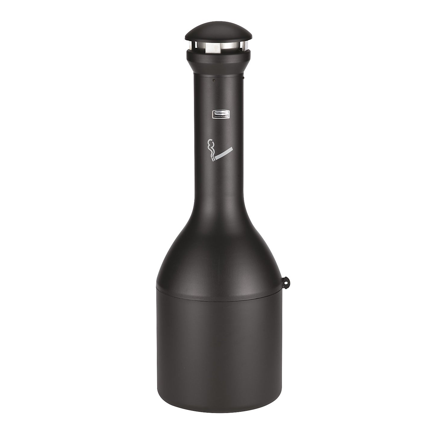 Pedestal ashtray made of zinc plated steel, capacity 15.5 l, Ø 330 mm, black.