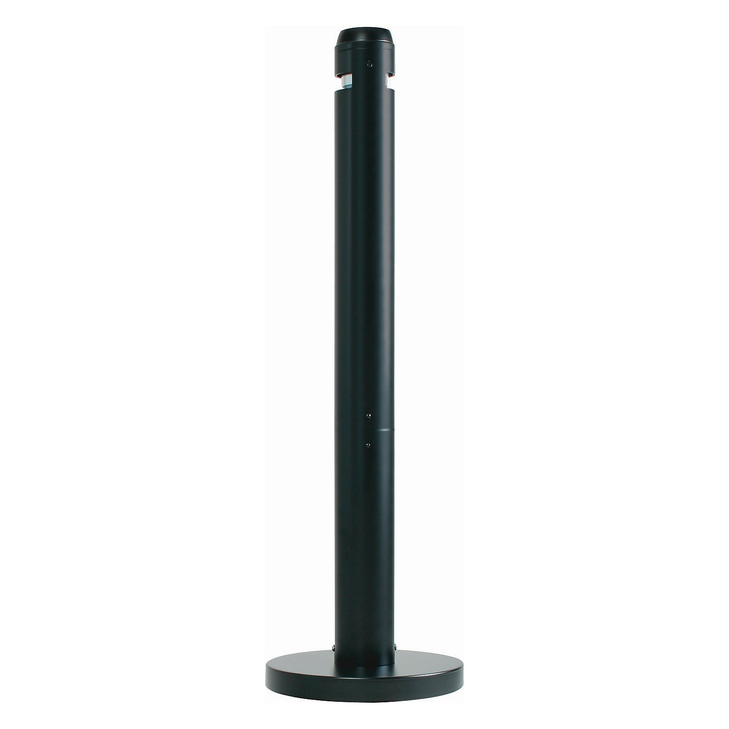 Pedestal style ashtray made of aluminium, capacity 4 l, black, height 1041 mm.