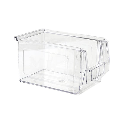 Open fronted storage bins made of SAN, crystal clear, pack of 25, LxWxH 230 x 150 x 130 mm.