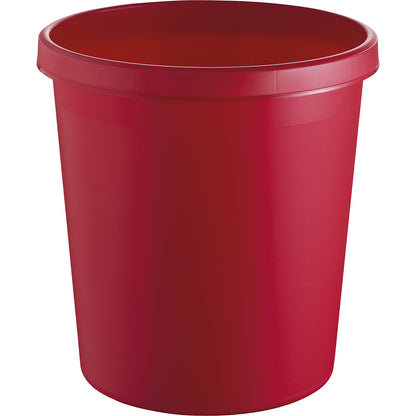 Waste paper bin made of polythene, capacity 30 l, pack of 5, red.