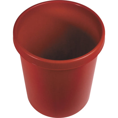 Waste paper bin made of polythene, capacity 30 l, pack of 5, red.