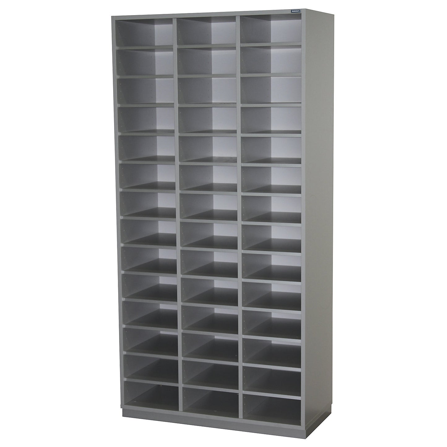 Sorting shelf unit, HxWxD 1864 x 913 x 420 mm, 42 x A4 compartments, light grey RAL 7035.