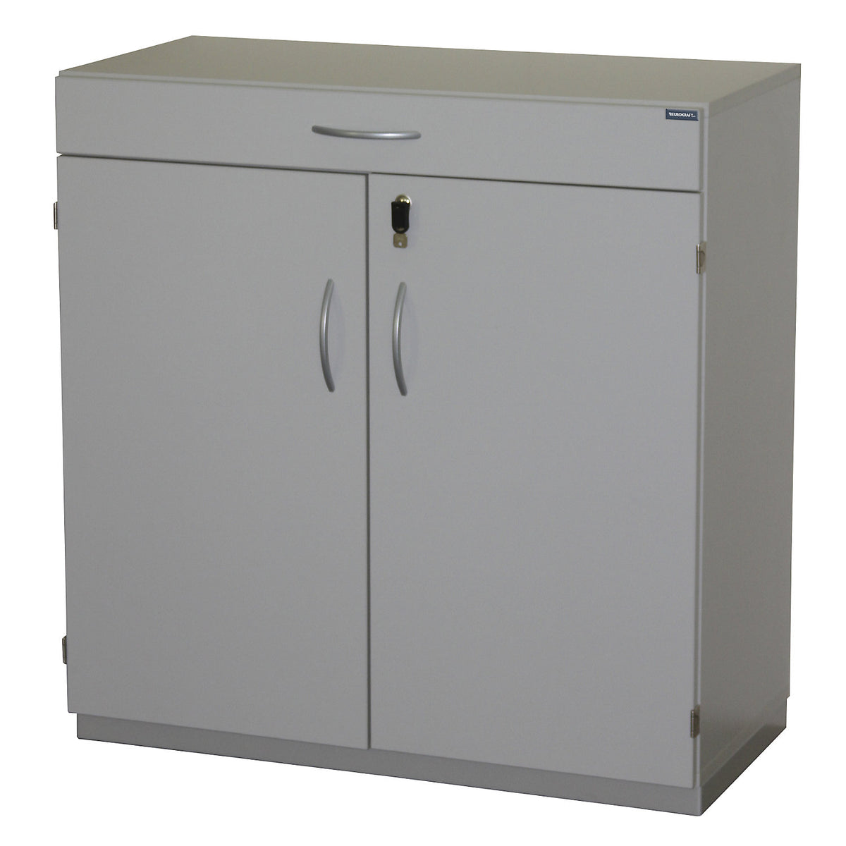 Equipment cupboard with sorting table, HxWxD 942 x 913 x 440 mm, lockable, light grey RAL 7035.