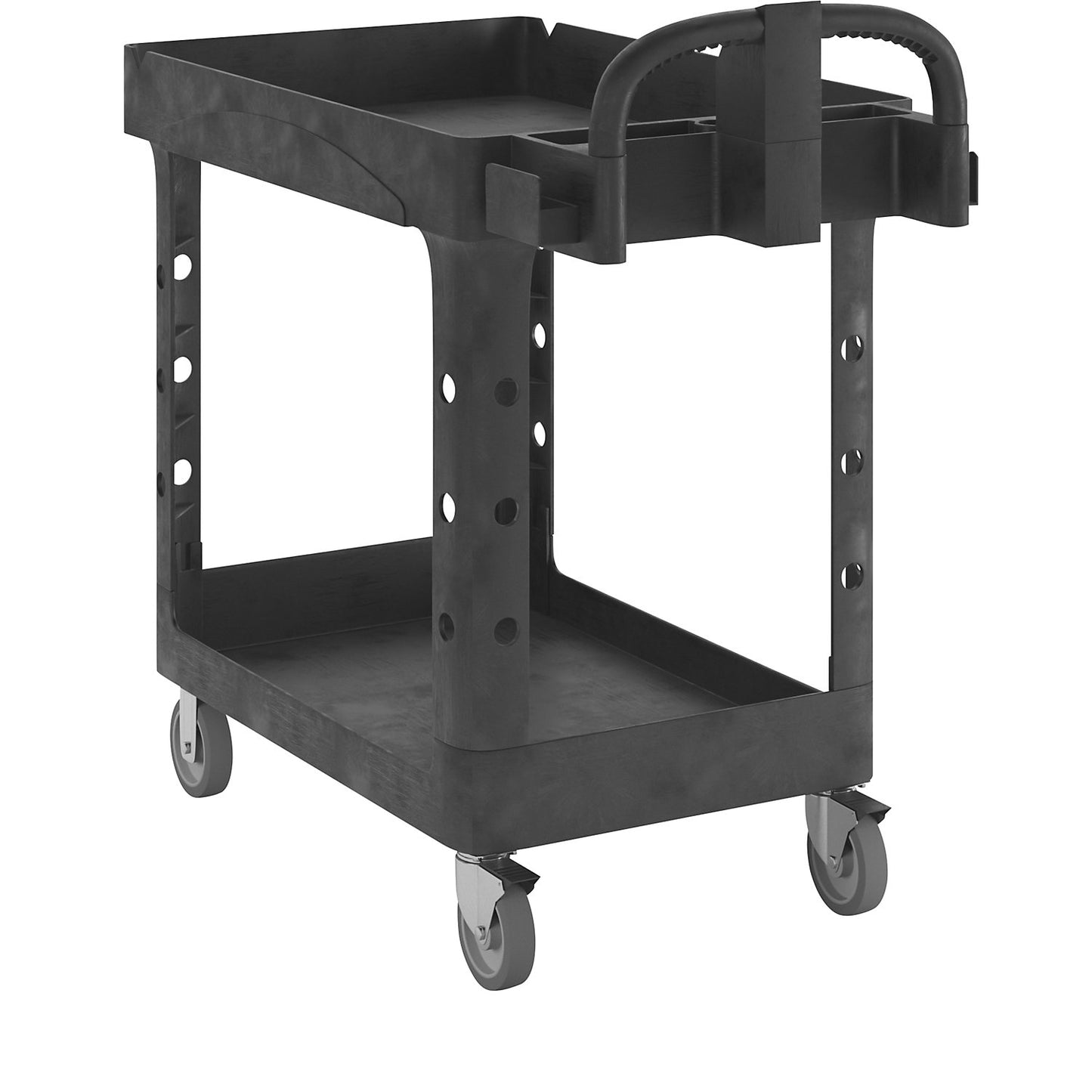 General purpose table trolley made of plastic, shelves with raised edges, LxWxH 975 x 432 x 832 mm.