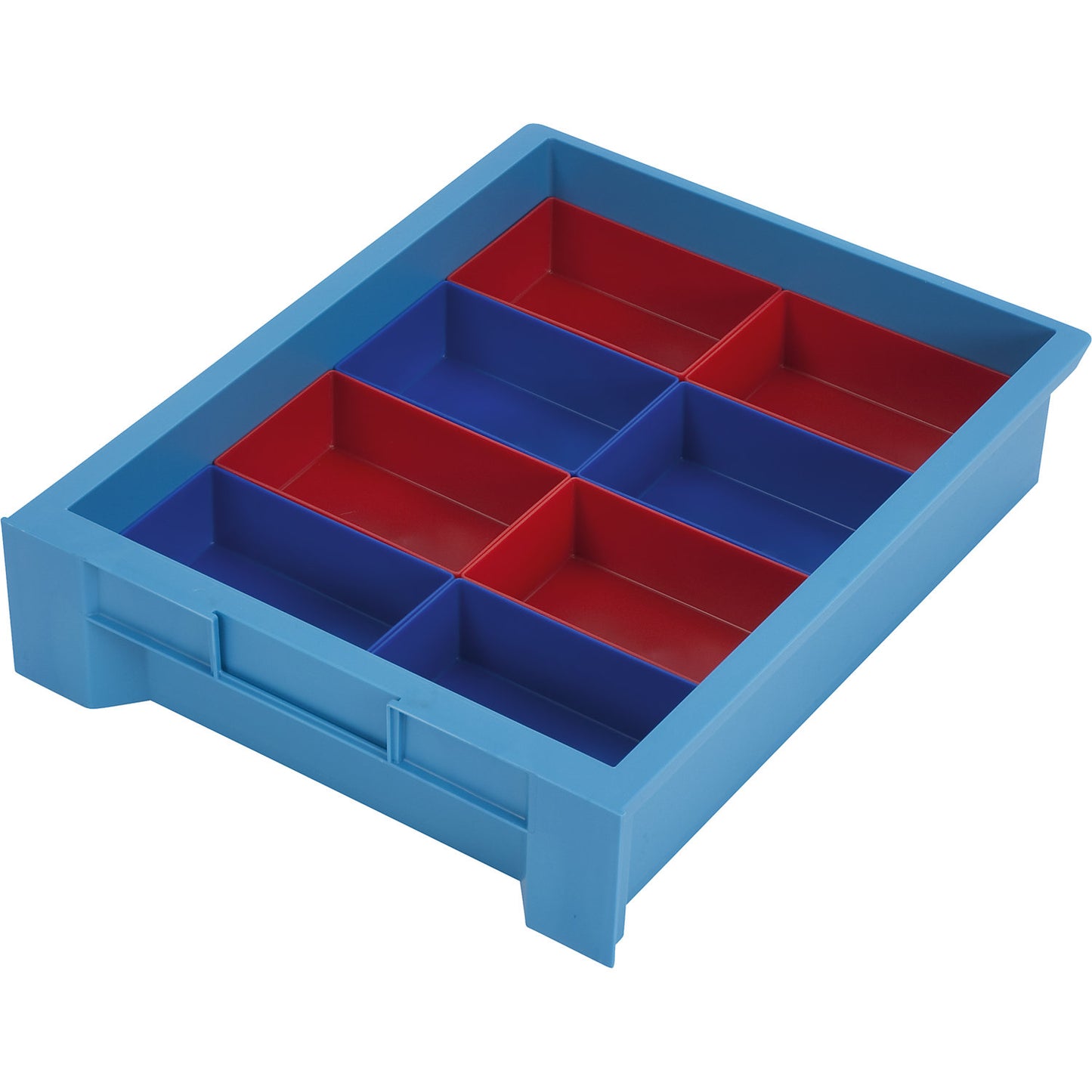 Insert box for drawer, LxWxH 160 x 106 x 54 mm, pack of 8, red.
