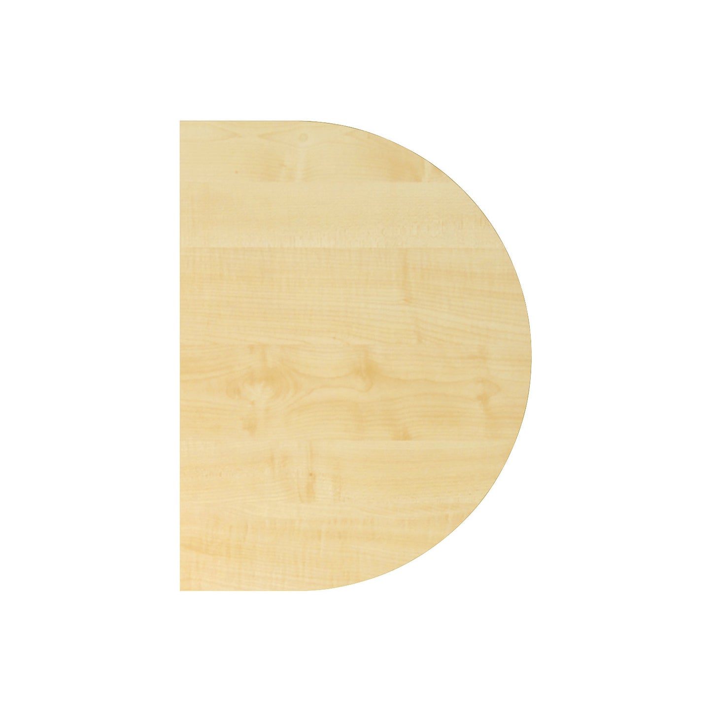 Conference tabletop, semi-circle top, width 800 mm, maple finish.