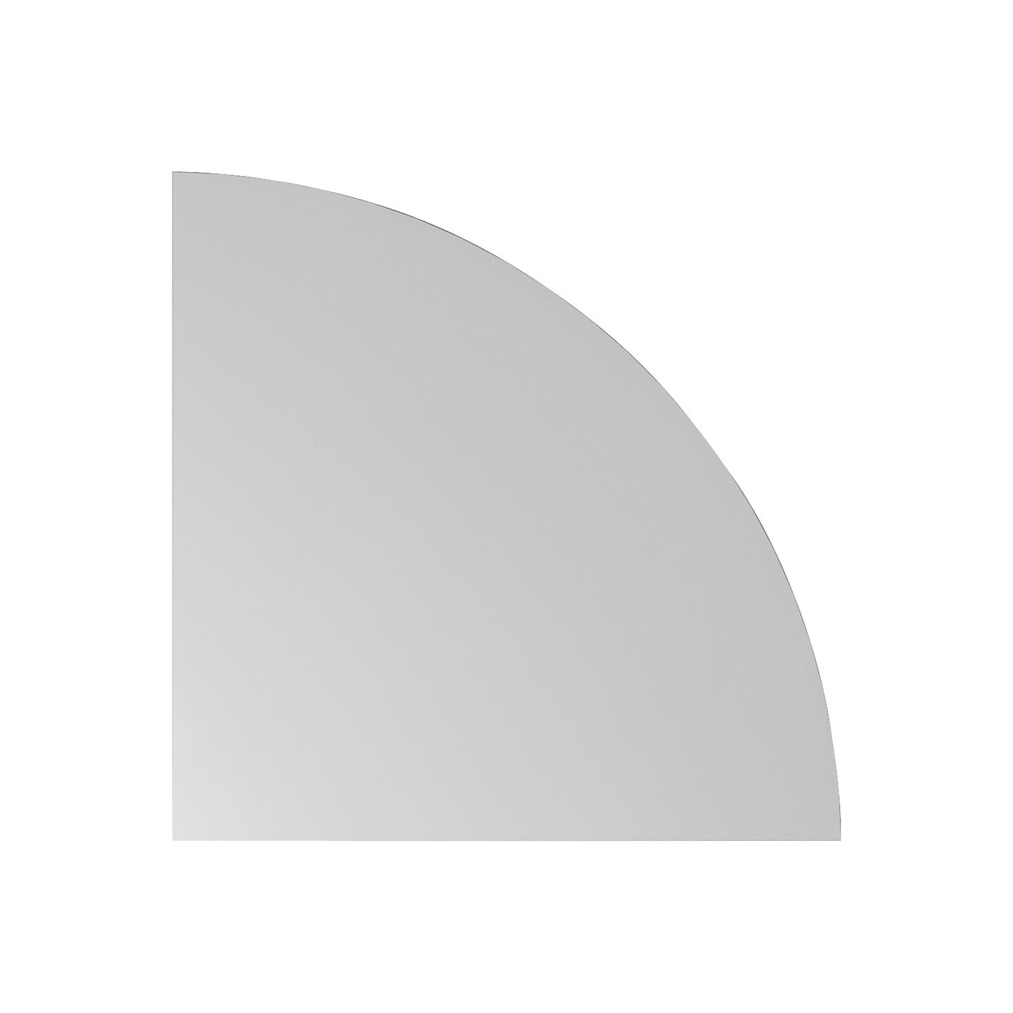 Conference tabletop, quarter-circle top, width 800 mm, light grey.