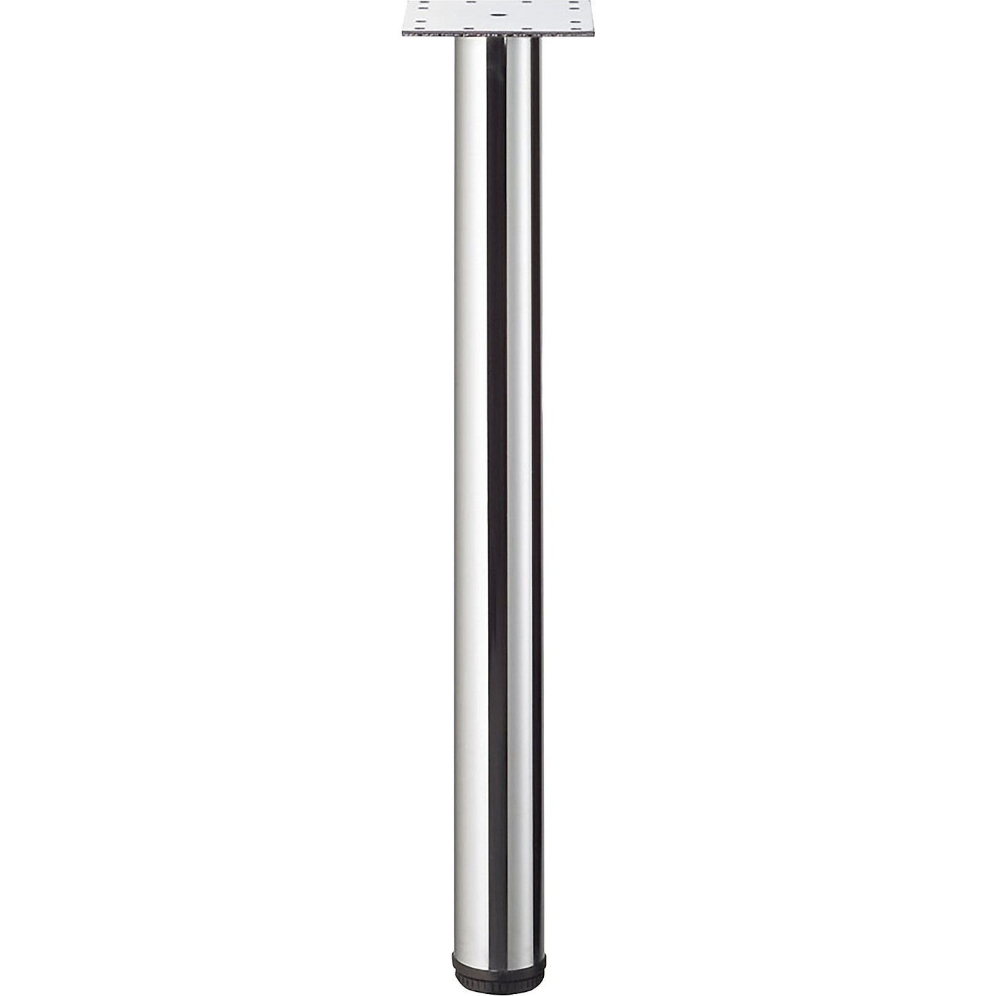 Table leg, height adjustable 700 - 740 mm, tubular steel, window grey.