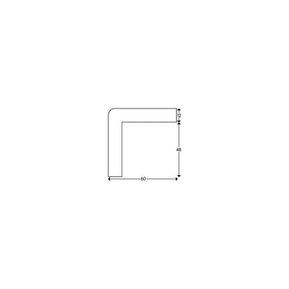 Knuffi® corner protection, type H+, 1 m piece, black / yellow.
