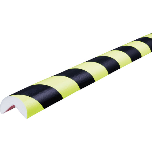 Knuffi® corner protection, type A, 1 x 5 m roll, black / fluorescent.