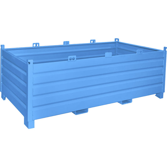 Waste container, capacity 2.0 m³, light blue.
