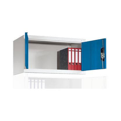 ACURADO add-on cupboard with hinged doors, HxWxD 500 x 930 x 400 mm, light grey / light blue.