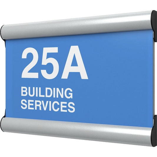 Door sign, aluminium profile frame, HxWxD 160 x 100 x 8 mm, pack of 10.