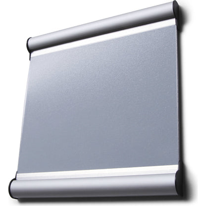 Door sign, aluminium profile frame, HxWxD 155 x 155 x 8 mm, pack of 10.