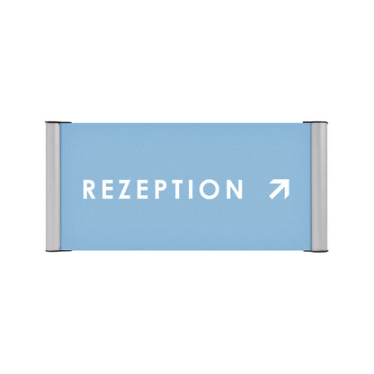 Door sign, aluminium profile frame, HxWxD 100 x 200 x 8 mm, pack of 10.