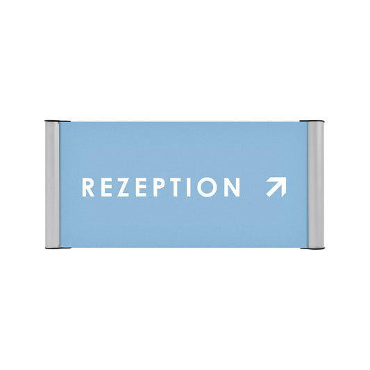 Door sign, aluminium profile frame, HxWxD 100 x 200 x 8 mm, pack of 10.