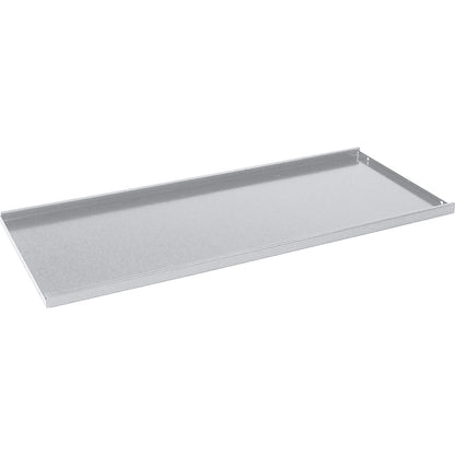 Shelf for fire resistant steel cupboard, for WxD 930 x 500 mm, steel, light grey.
