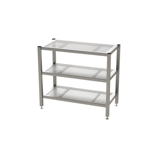 Cleanroom shelf unit, width 1000 mm, HxD 900 x 600 mm.