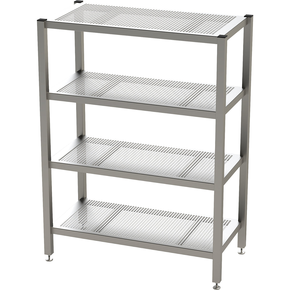 Cleanroom shelf unit, width 1000 mm, HxD 1350 x 500 mm.