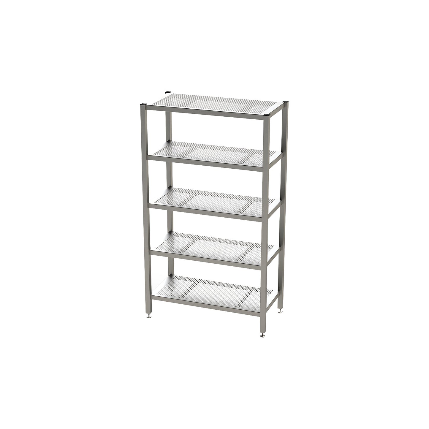 Cleanroom shelf unit, width 1000 mm, HxD 1750 x 400 mm.