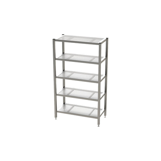 Cleanroom shelf unit, width 1000 mm, HxD 1750 x 400 mm.