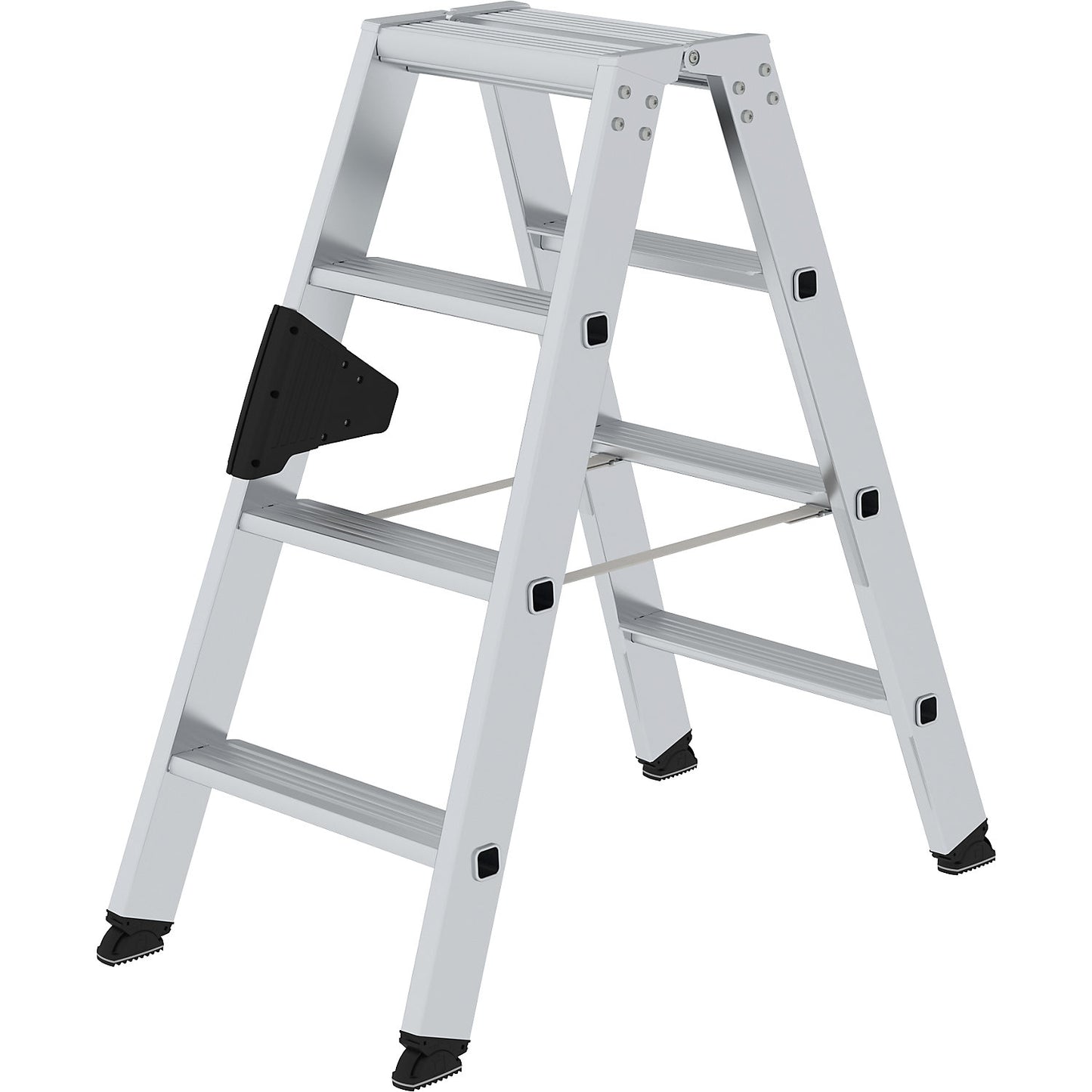 Step ladder, double sided, comfort model with ergo pad®, 2x4 steps.