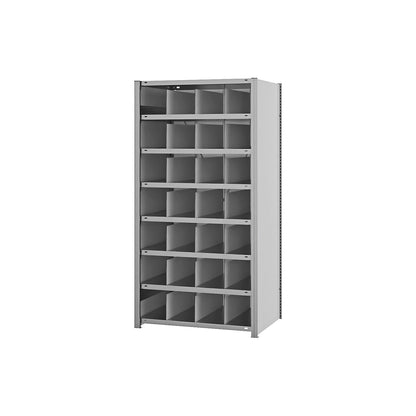 Compartment shelving, shelf height 2000 mm, standard shelf unit, width x depth 1060 x 635 mm.