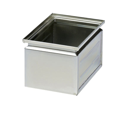 Stacking container made of sheet steel, capacity approx. 3.6 l, zinc plated.