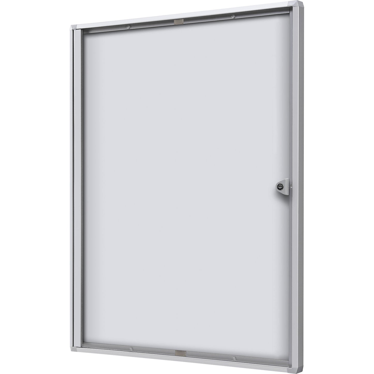 Display case for indoor use, metal rear panel, 4 x A4 sheets, HxW 655 x 491 mm.