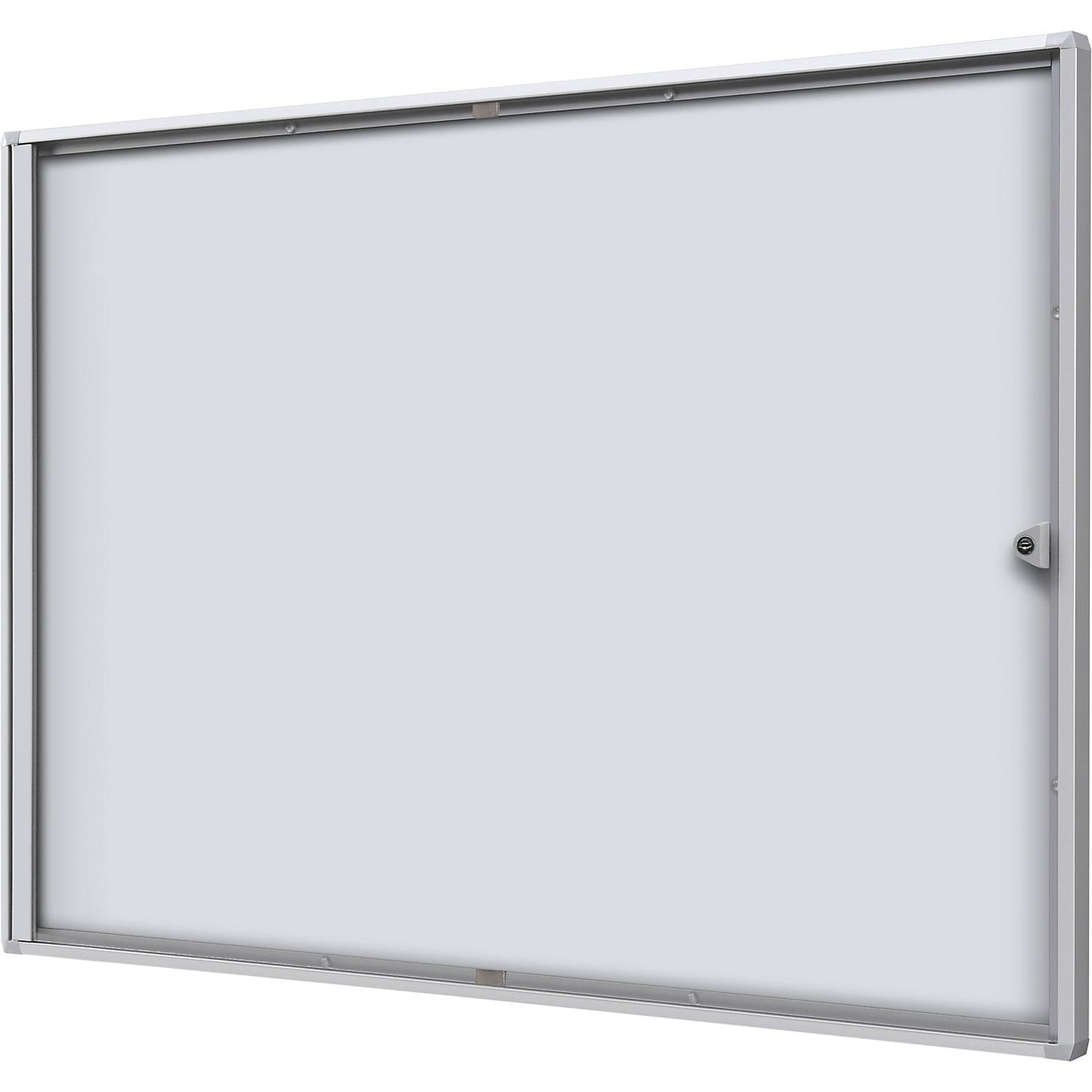 Display case for indoor use, metal rear panel, 8 x A4 sheets, HxW 655 x 931 mm.