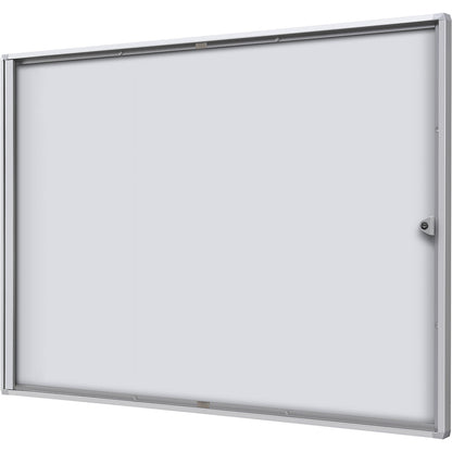 Display case for indoor use, metal rear panel, 8 x A4 sheets, HxW 655 x 931 mm.