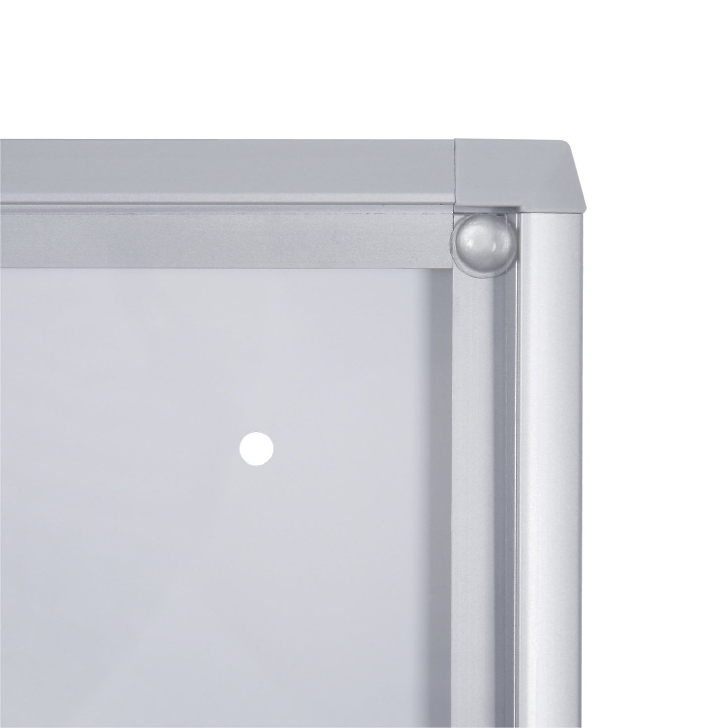 Display case for indoor use, metal rear panel, 4 x A4 sheets, HxW 655 x 491 mm.