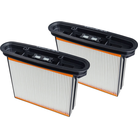 Concertina filter cartridge, for safety industrial vacuum cleaners (dust class M), pack of 2.