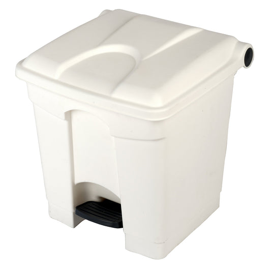 Foot pedal bin, capacity 30 l, WxHxD 410 x 435 x 400 mm, white.