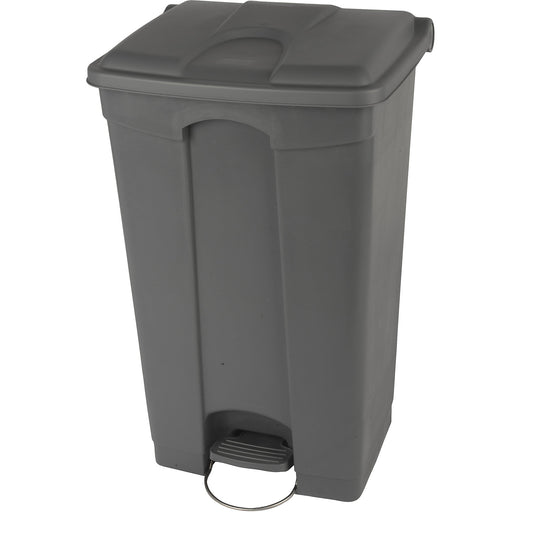 Foot pedal bin, capacity 90 l, WxHxD 505 x 790 x 410 mm, grey.