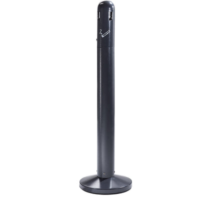 Ashtray column made of sheet steel, capacity 3 l, charcoal, HxWxD 1065 x 300 x 300 mm.
