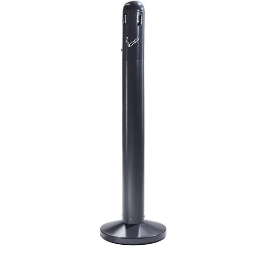 Ashtray column made of sheet steel, capacity 3 l, charcoal, HxWxD 1065 x 300 x 300 mm.