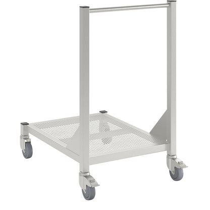 Cleanroom platform trolley, made of stainless steel, 1 level, length 800 mm.